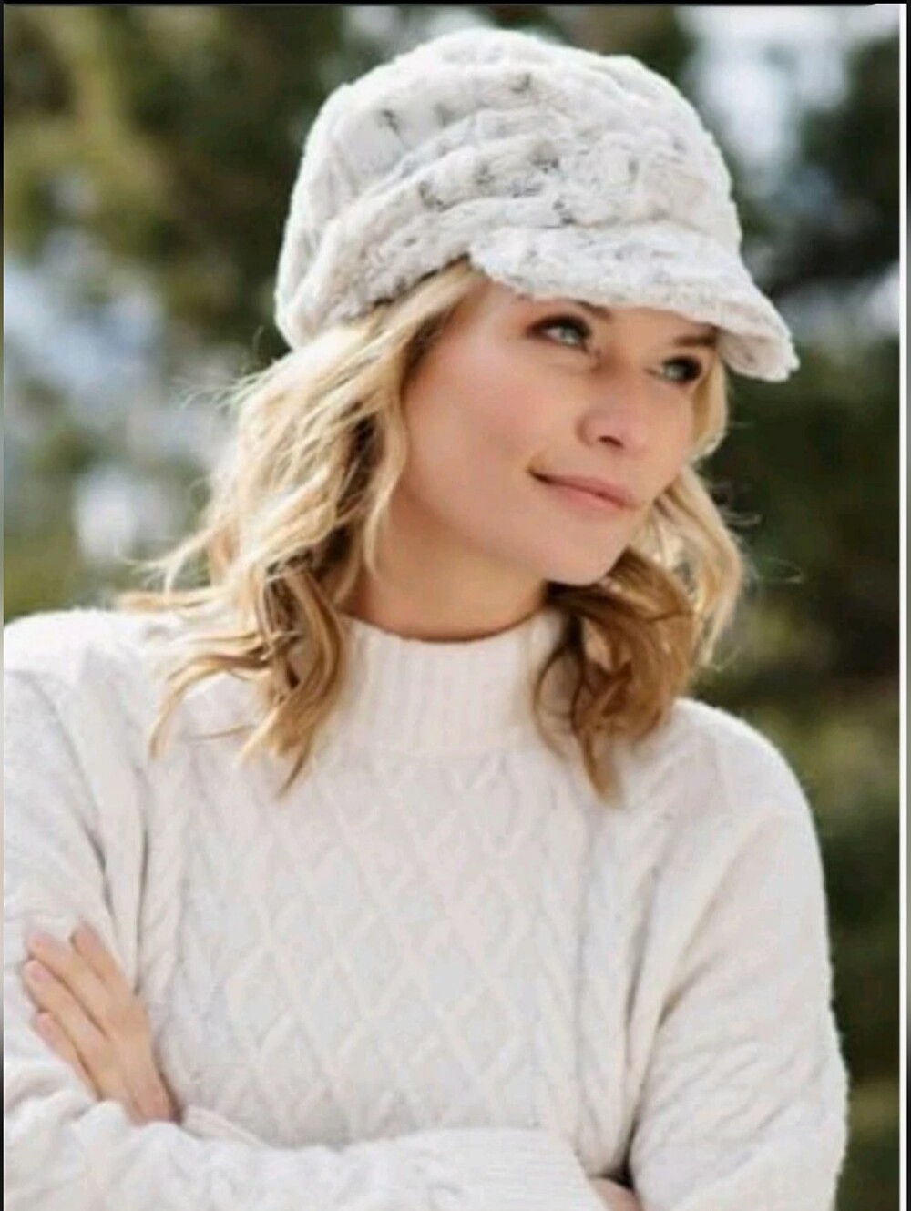 Donna Salyers' Fabulous Furs Faux Fur Cabbie Hat In Lynx